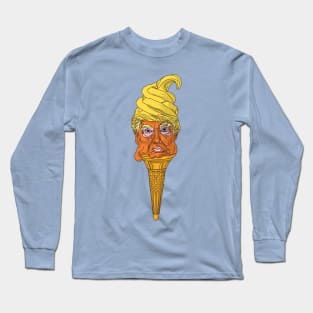 Donald Trump as a melting ice cream cone Long Sleeve T-Shirt